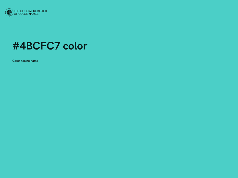 #4BCFC7 color image