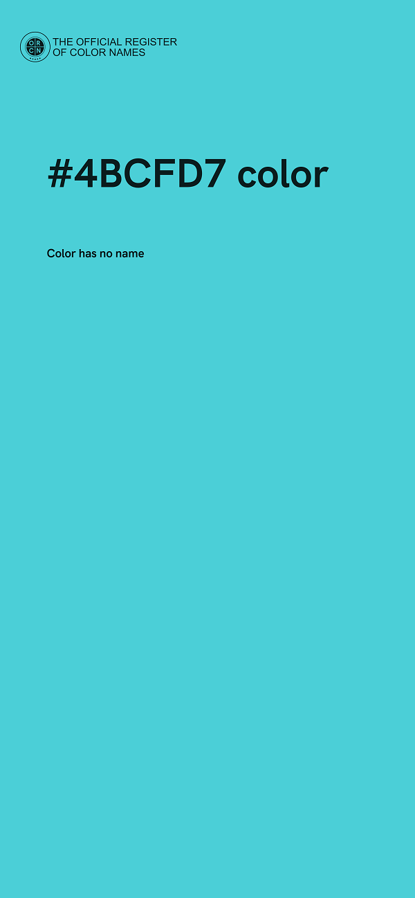 #4BCFD7 color image