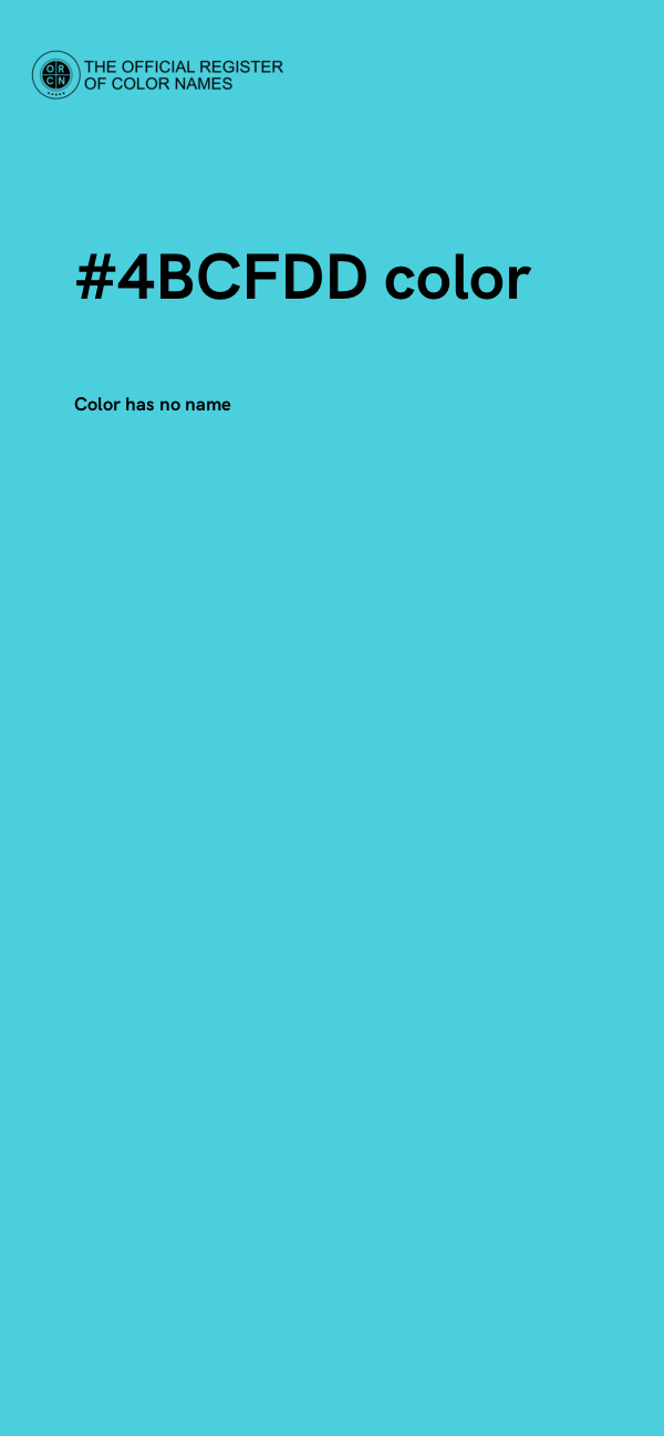 #4BCFDD color image