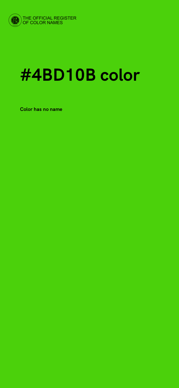 #4BD10B color image