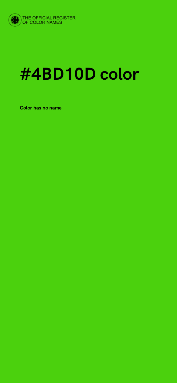 #4BD10D color image