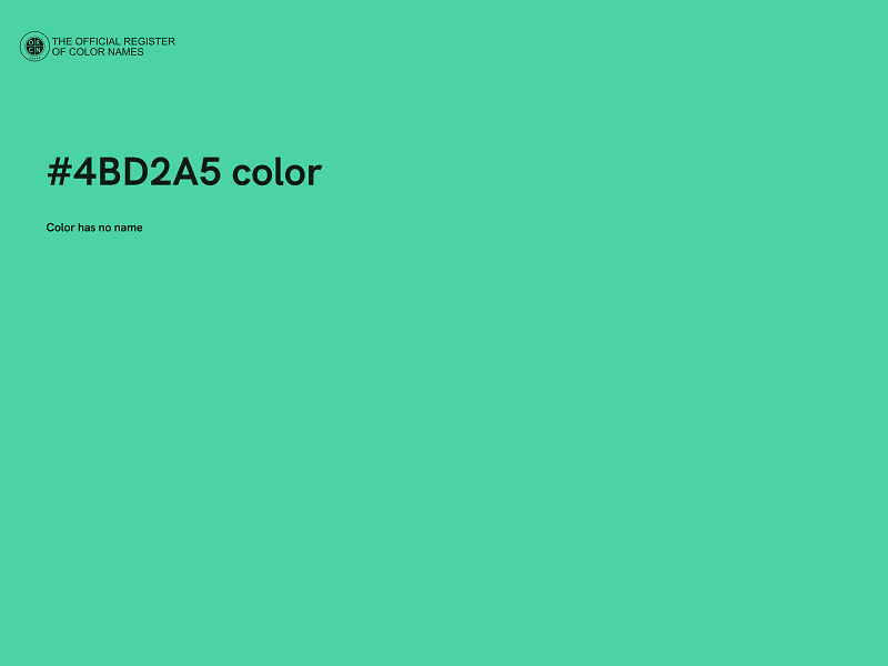 #4BD2A5 color image