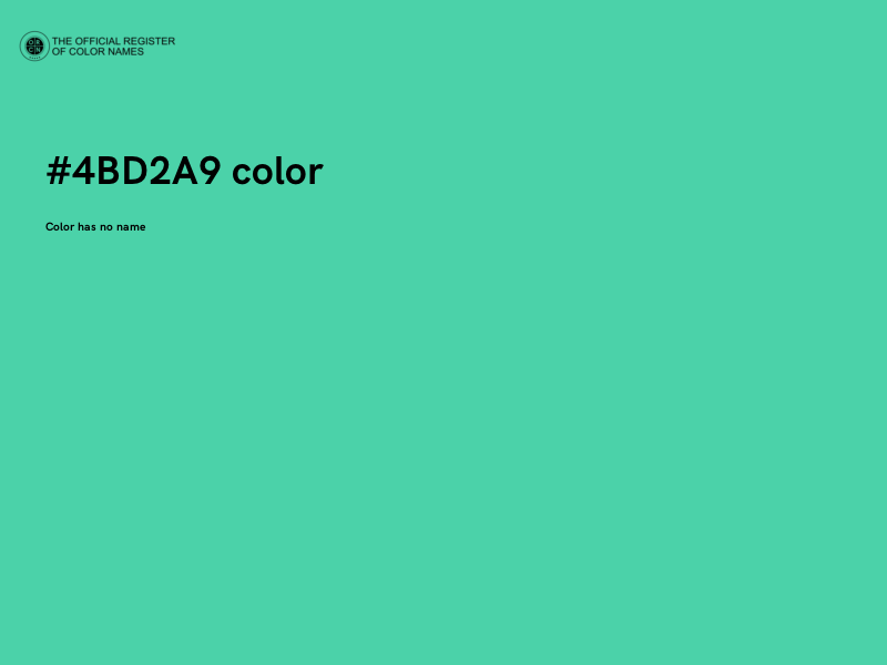 #4BD2A9 color image