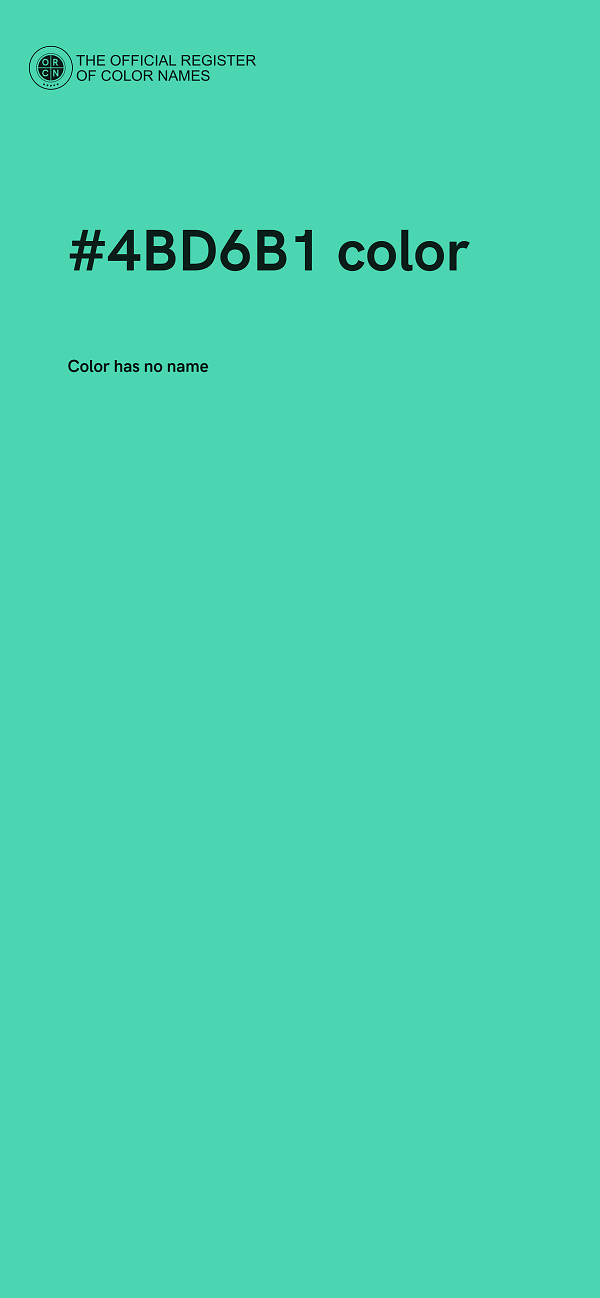 #4BD6B1 color image