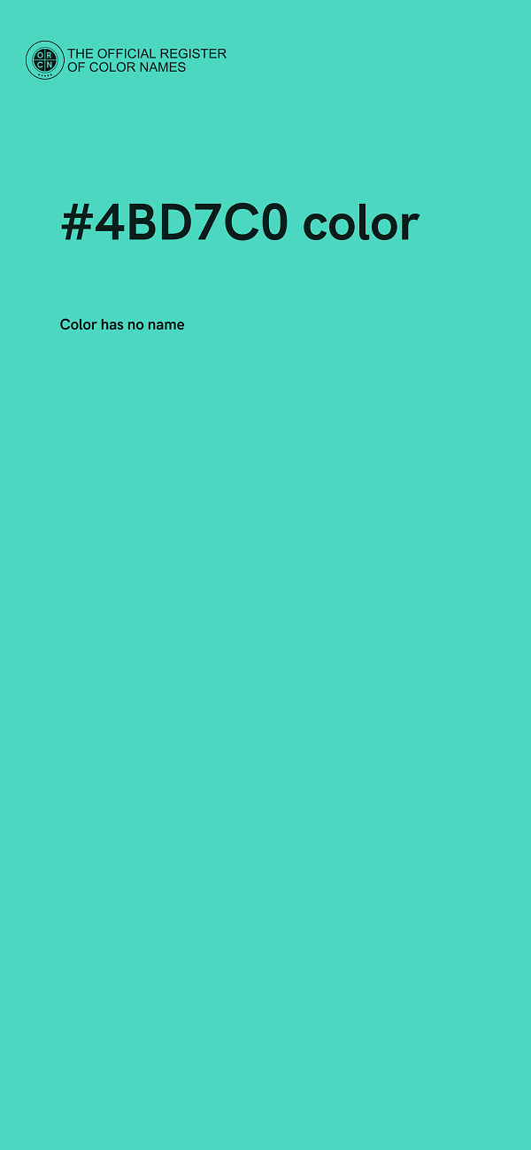 #4BD7C0 color image