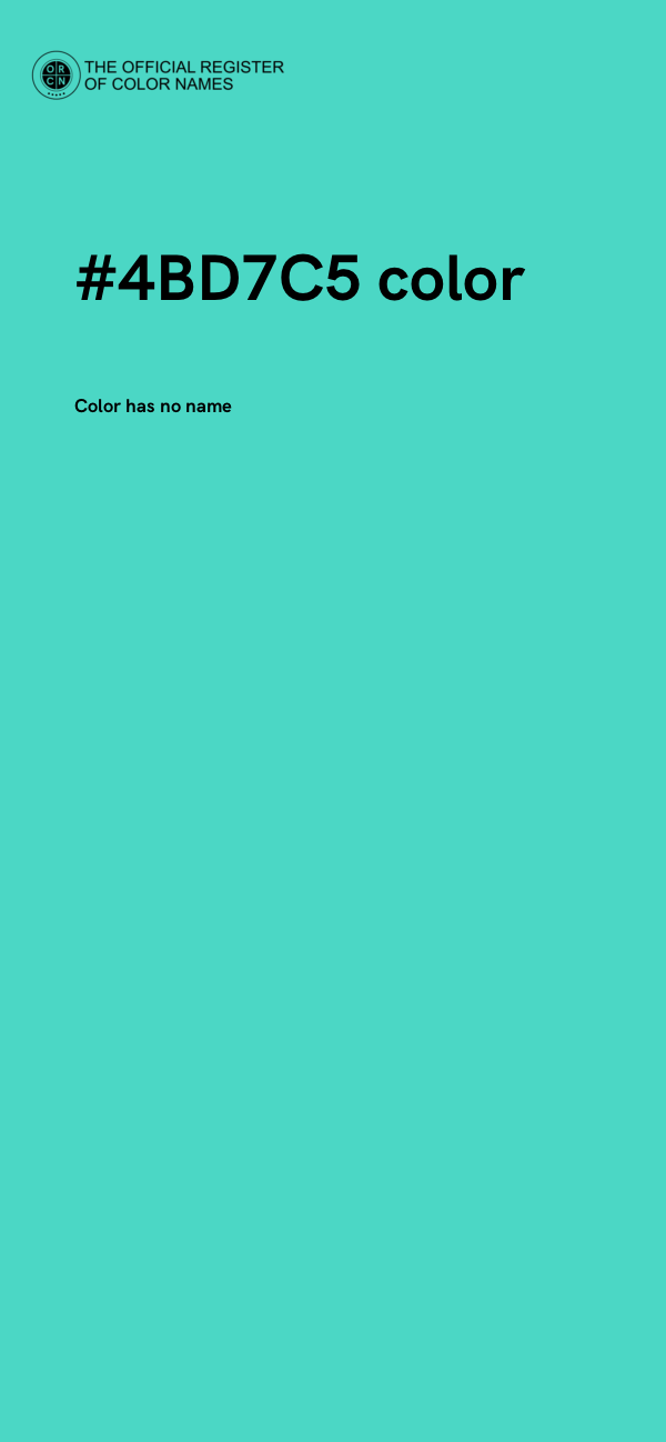 #4BD7C5 color image