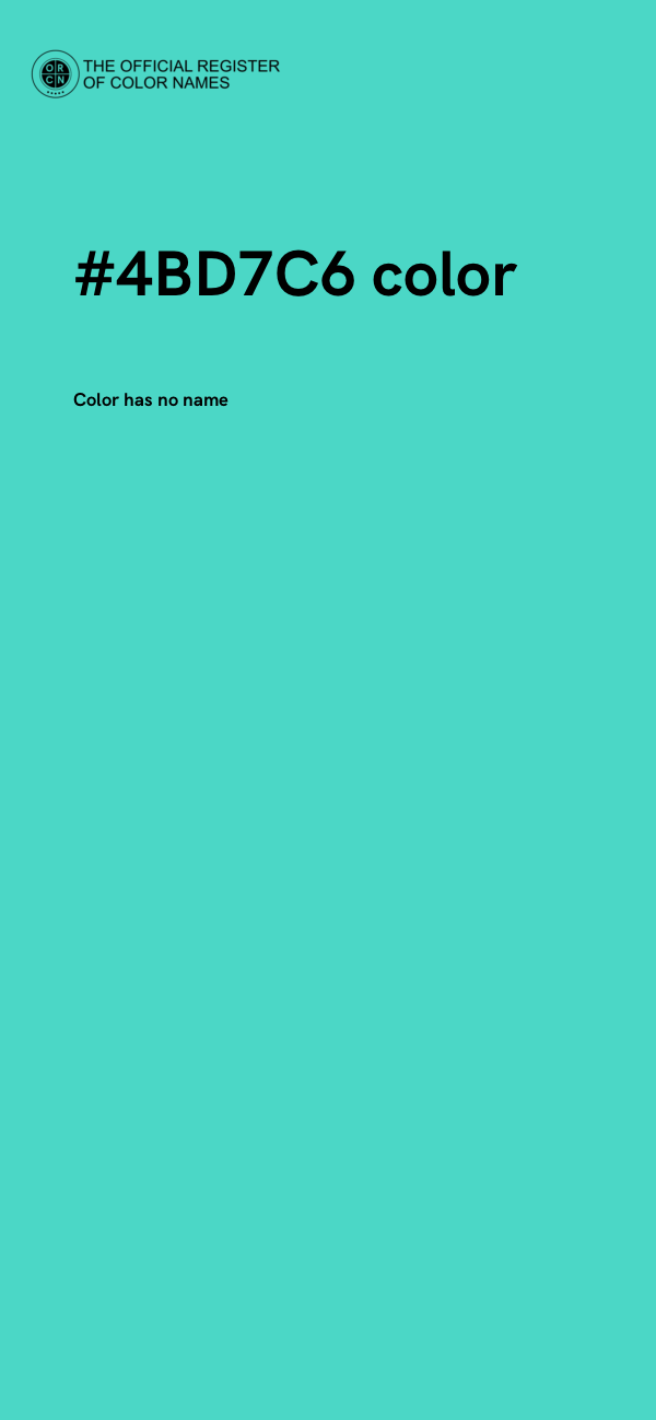 #4BD7C6 color image