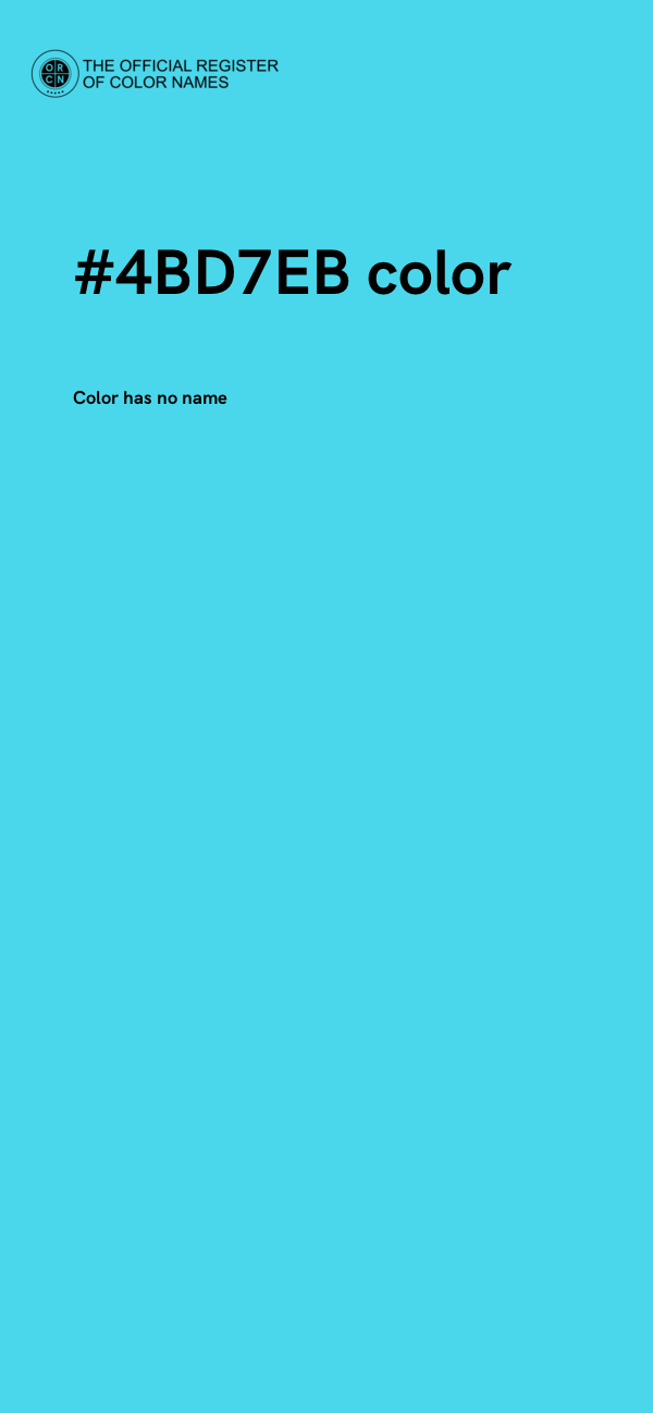 #4BD7EB color image