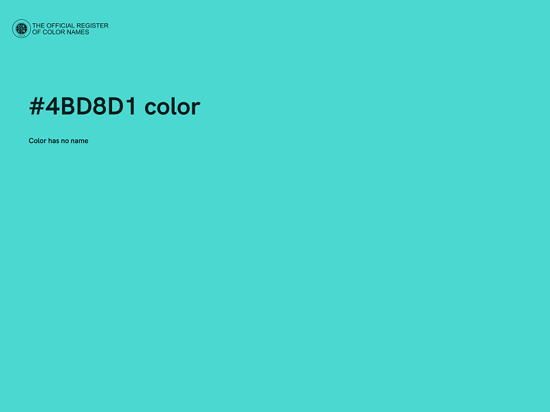 #4BD8D1 color image