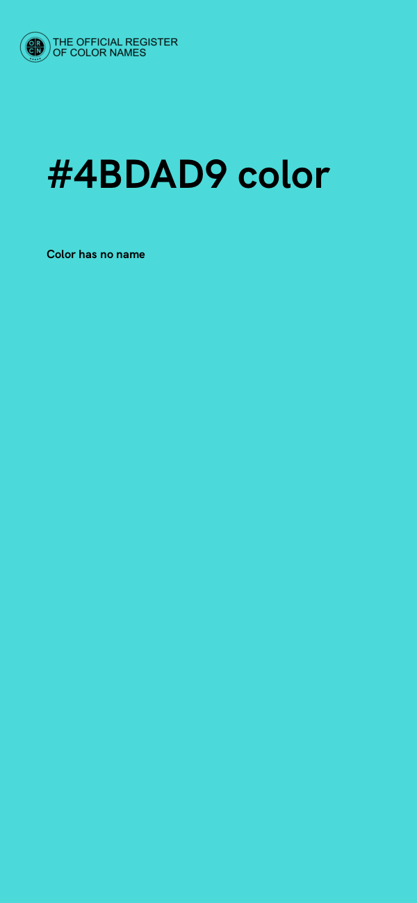 #4BDAD9 color image
