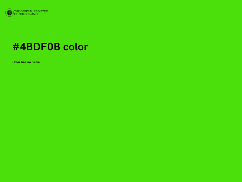 #4BDF0B color image
