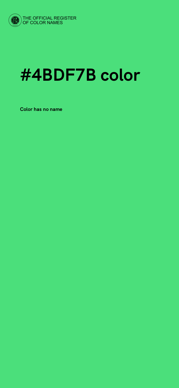 #4BDF7B color image