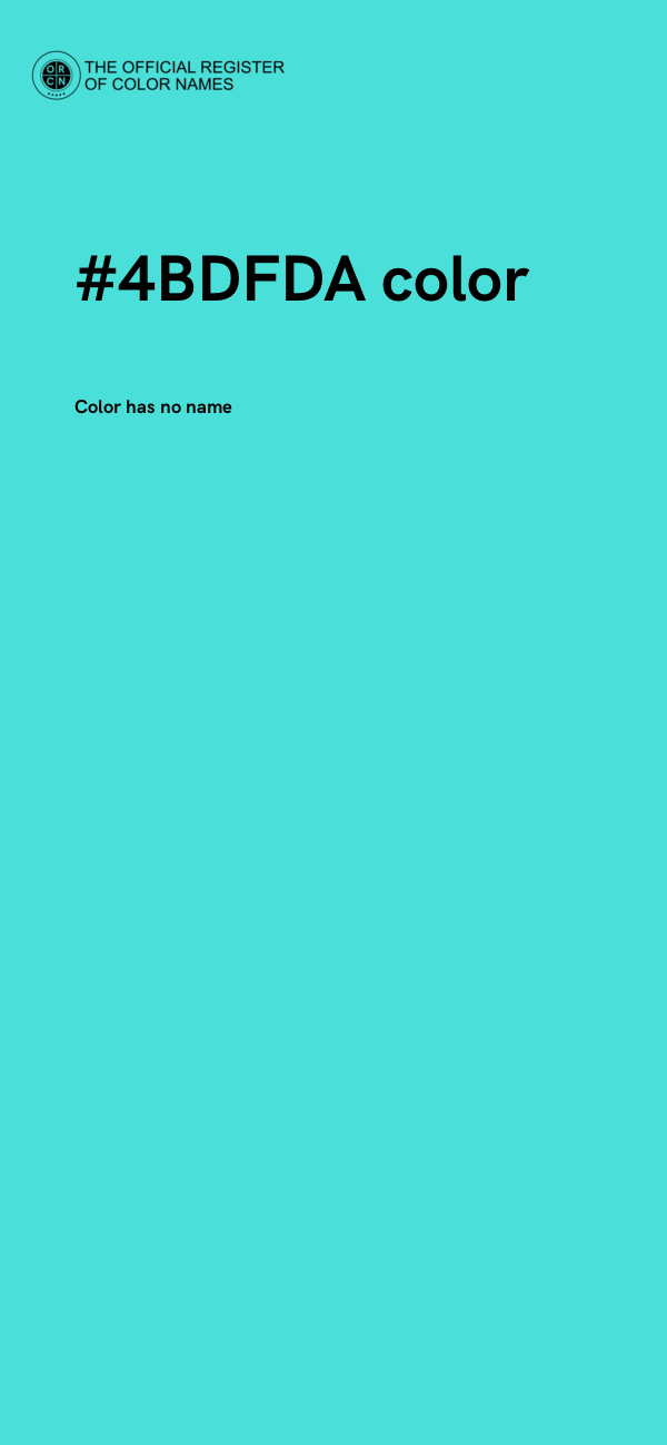 #4BDFDA color image