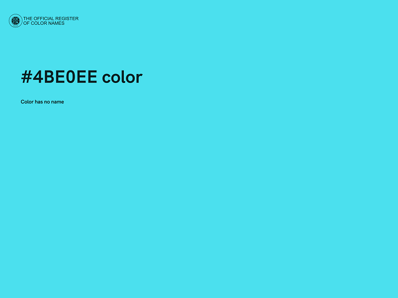 #4BE0EE color image