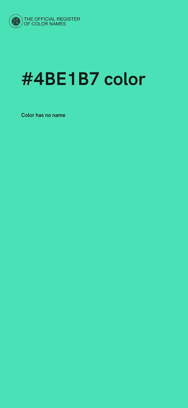 #4BE1B7 color image