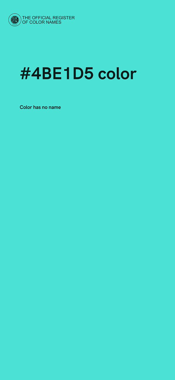 #4BE1D5 color image