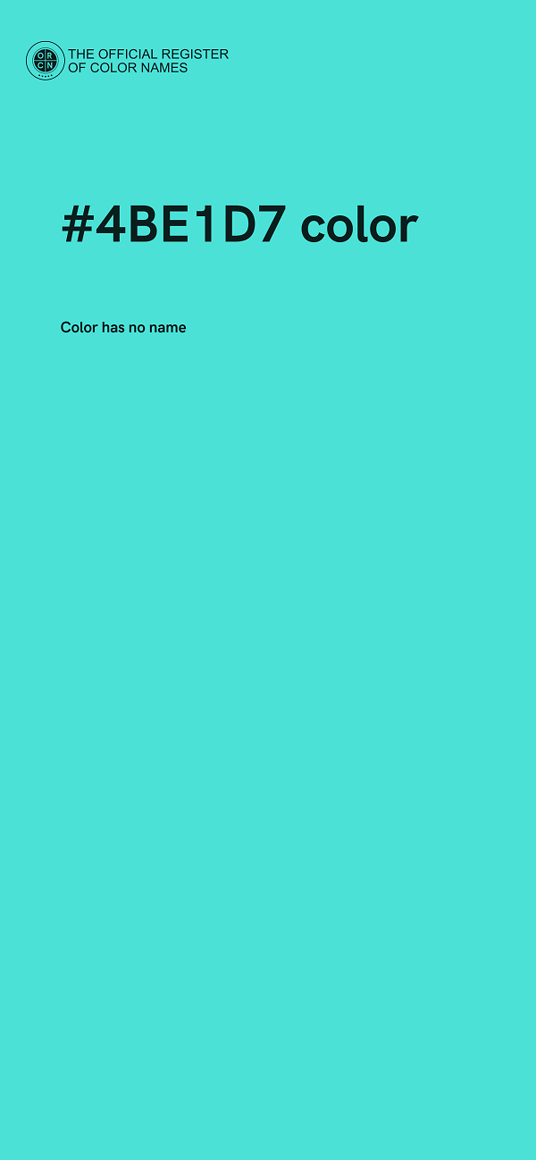#4BE1D7 color image
