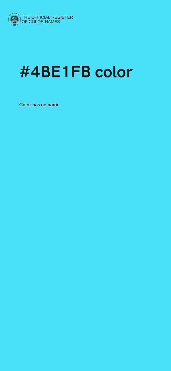 #4BE1FB color image
