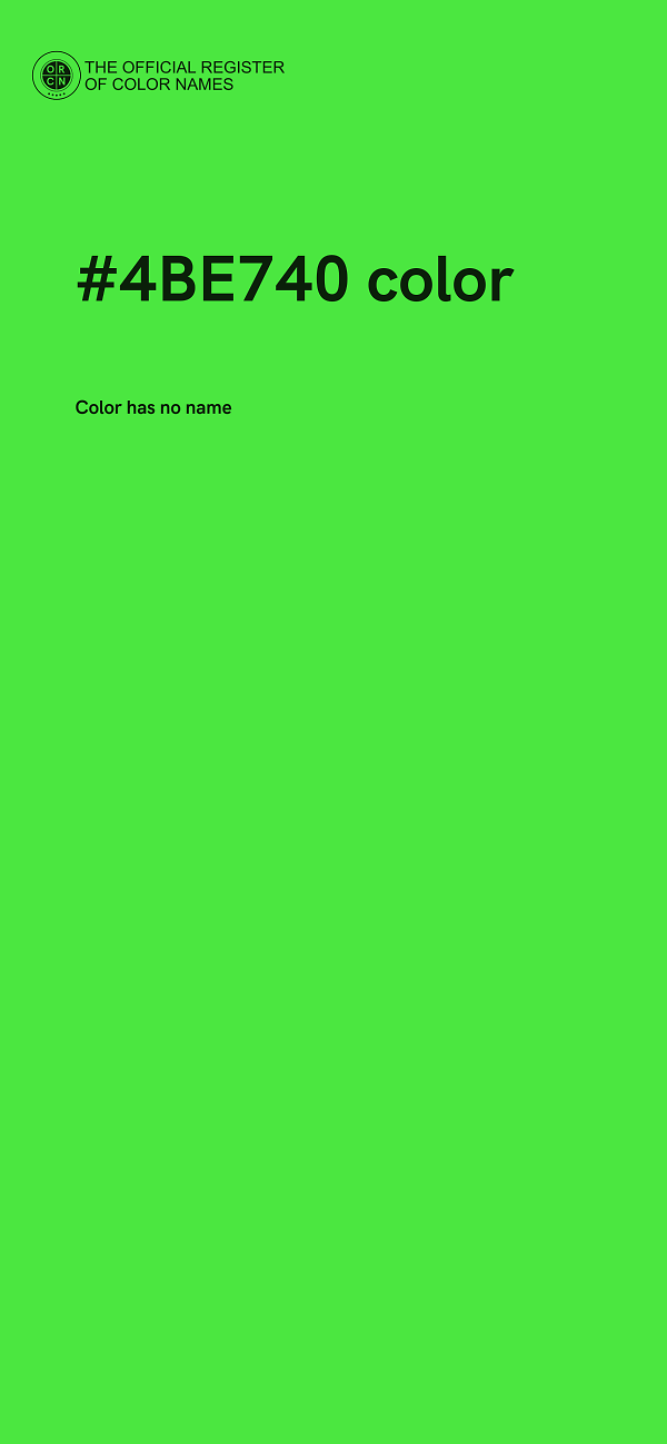 #4BE740 color image
