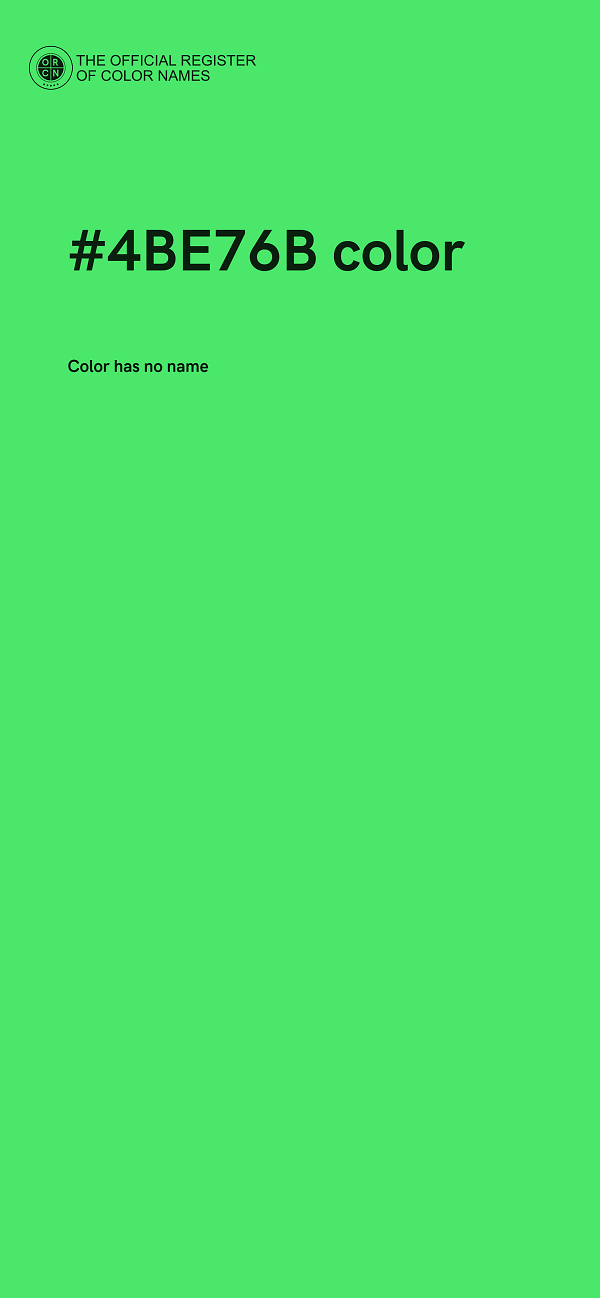 #4BE76B color image