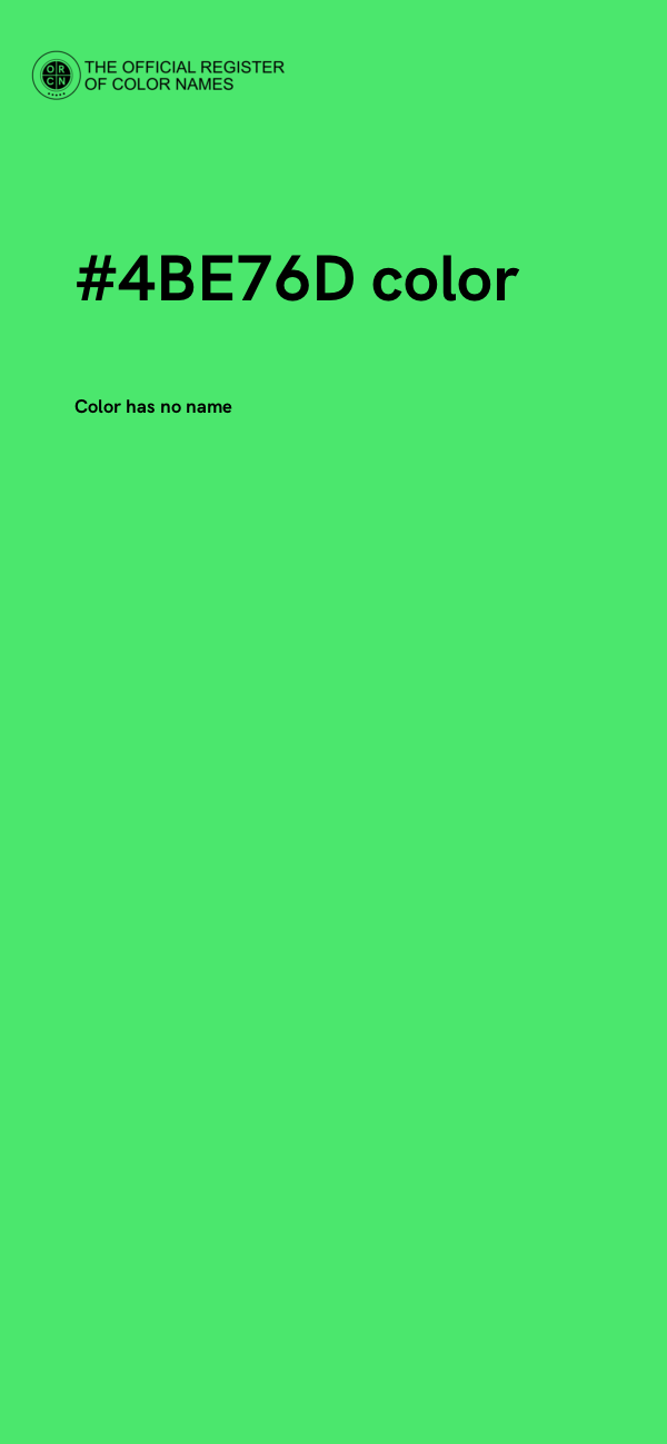 #4BE76D color image
