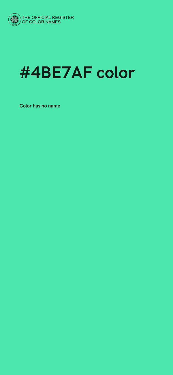 #4BE7AF color image