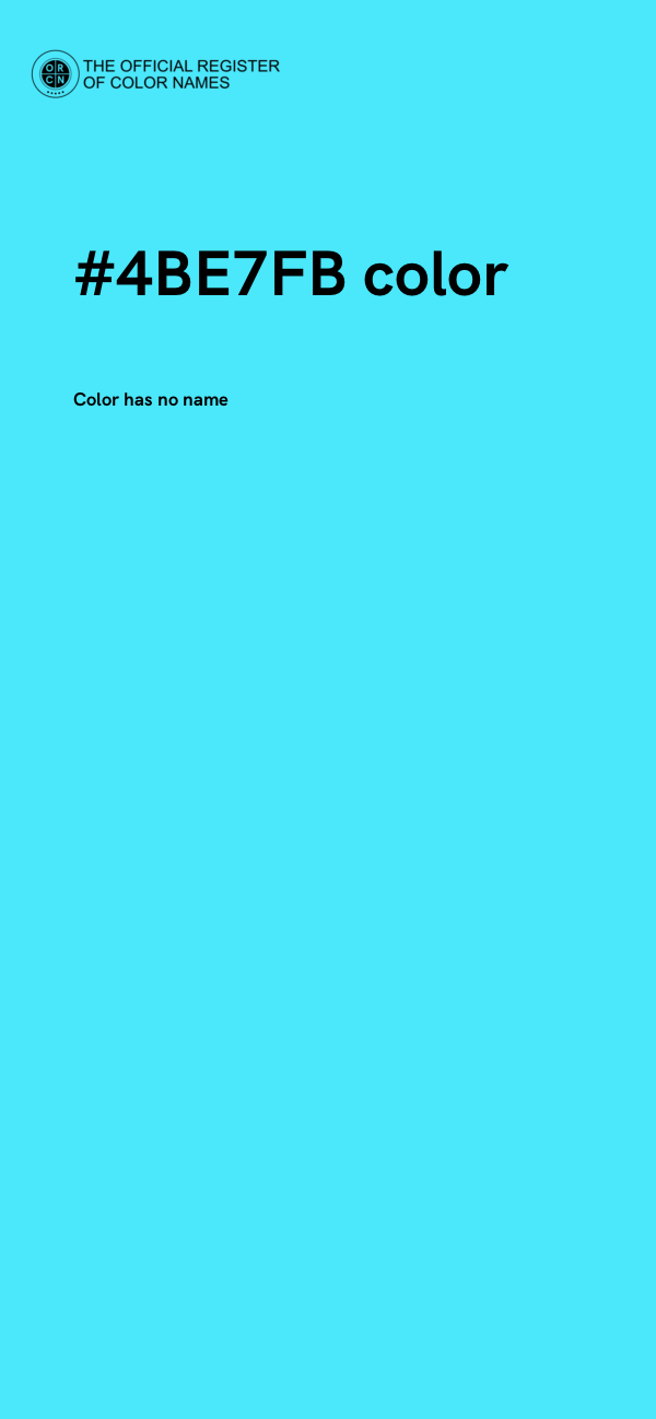 #4BE7FB color image