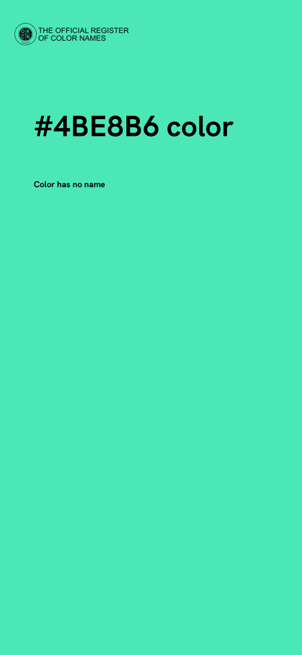 #4BE8B6 color image