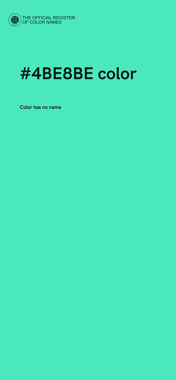 #4BE8BE color image