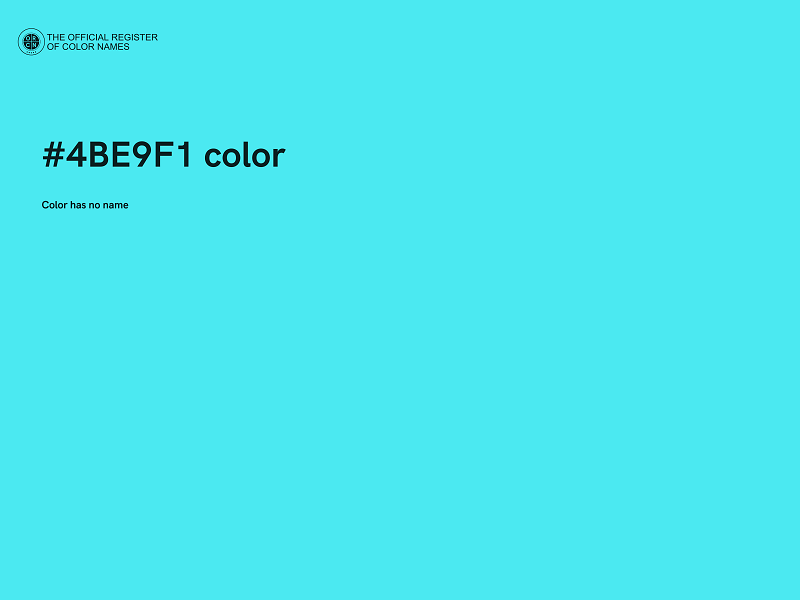 #4BE9F1 color image