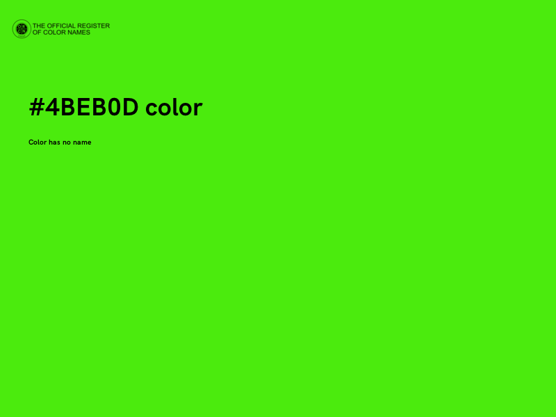 #4BEB0D color image