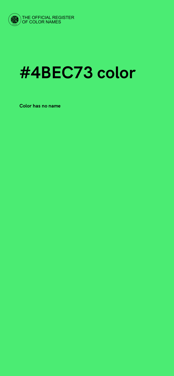 #4BEC73 color image