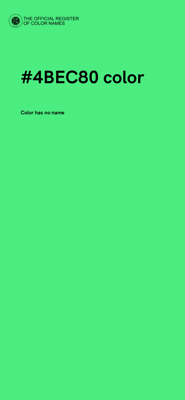 #4BEC80 color image