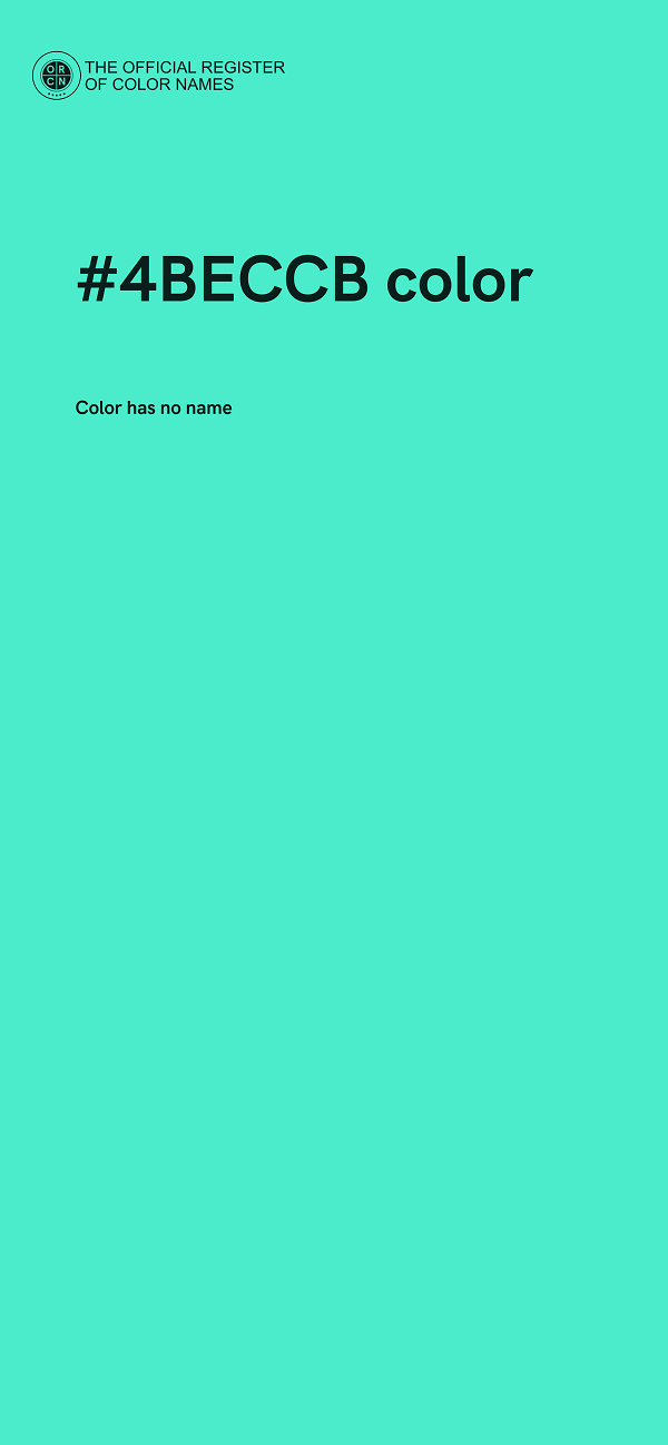 #4BECCB color image