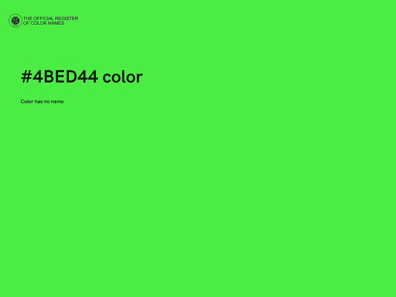 #4BED44 color image