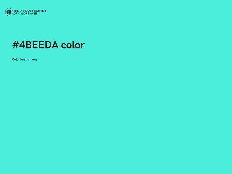 #4BEEDA color image