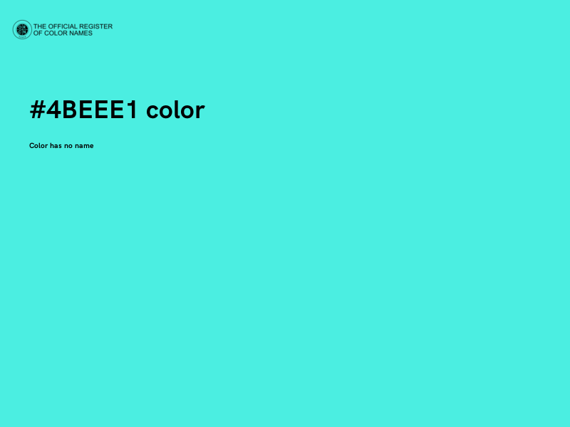 #4BEEE1 color image