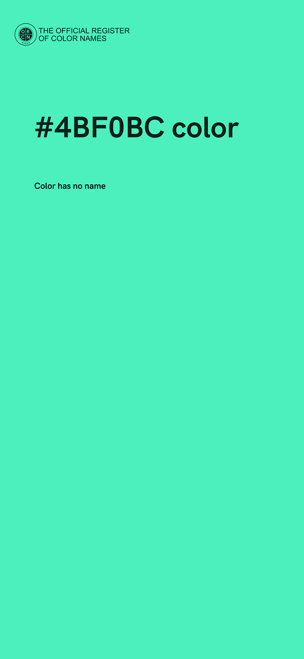 #4BF0BC color image