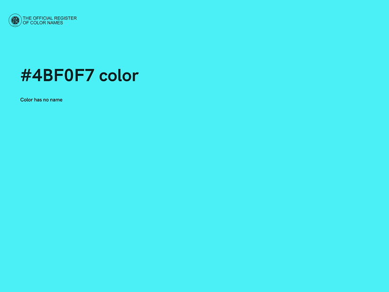 #4BF0F7 color image