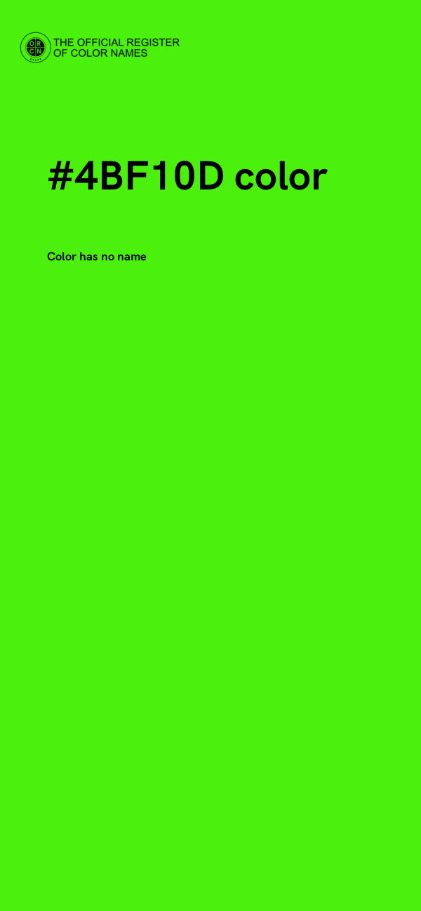 #4BF10D color image