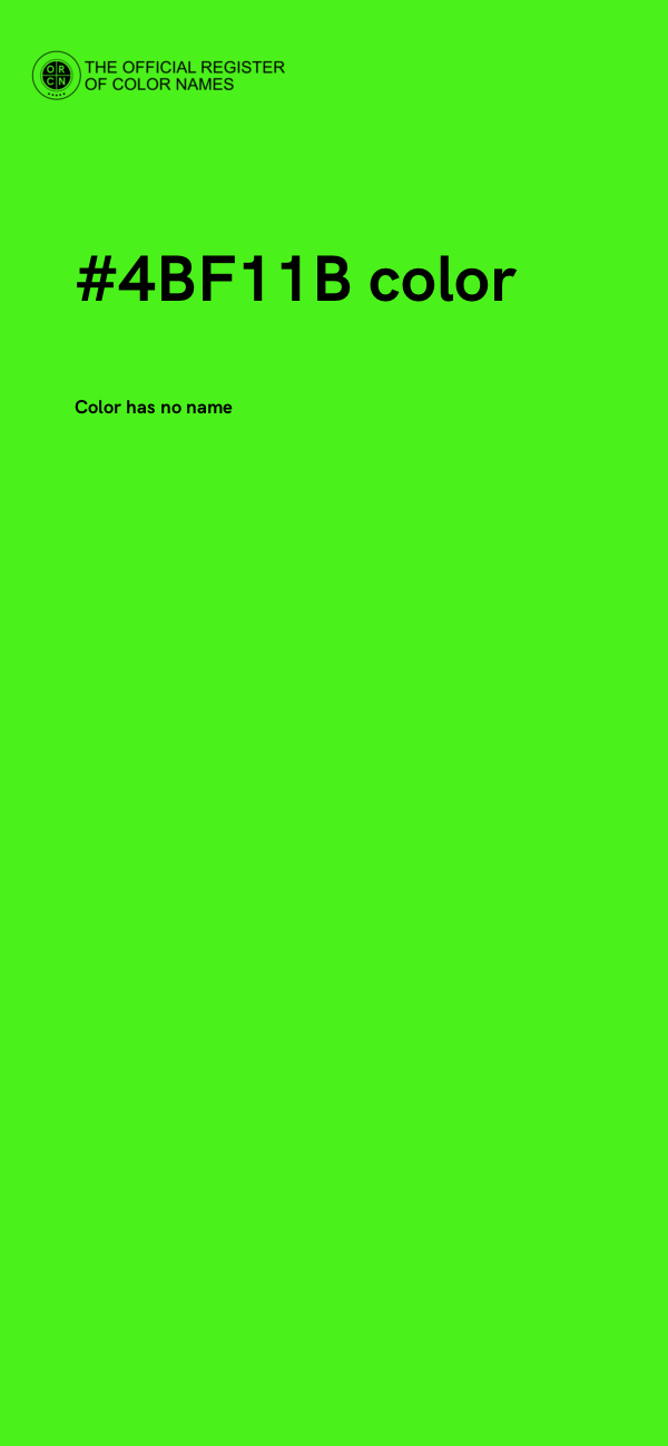#4BF11B color image