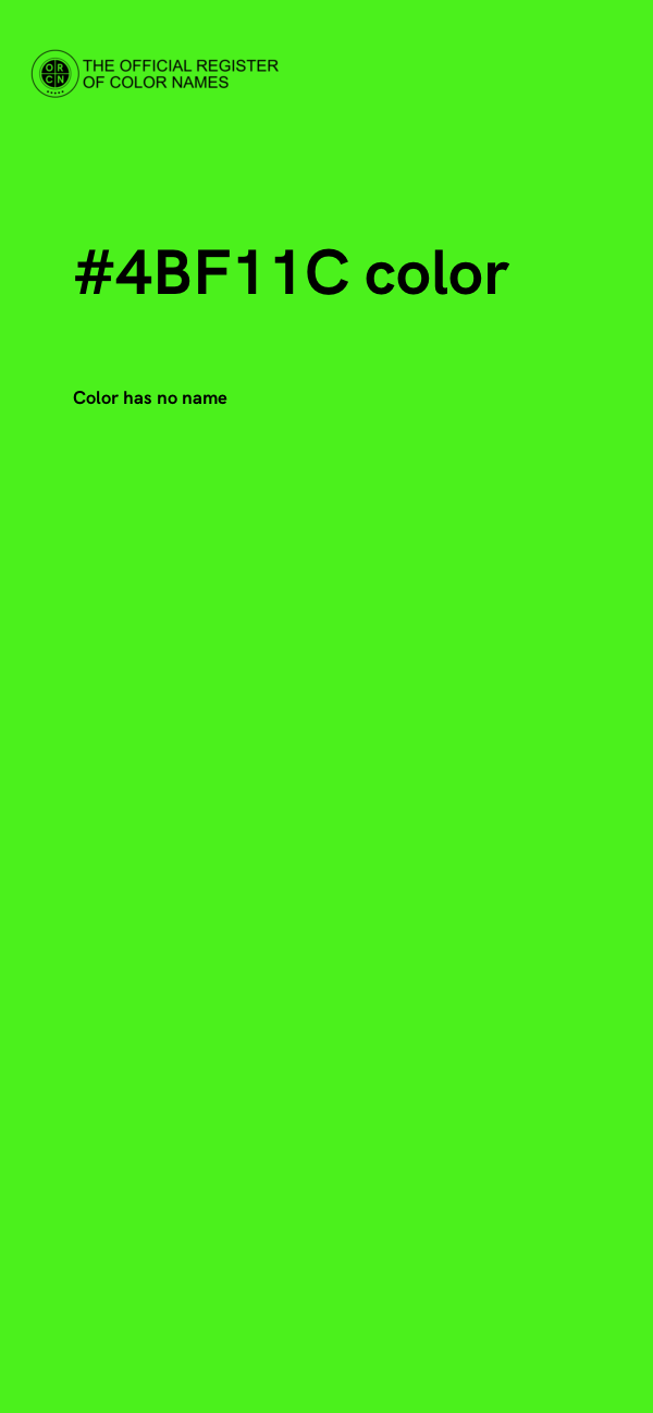 #4BF11C color image