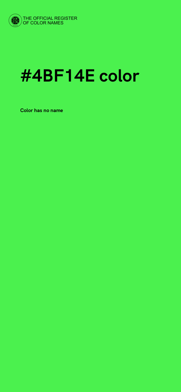 #4BF14E color image