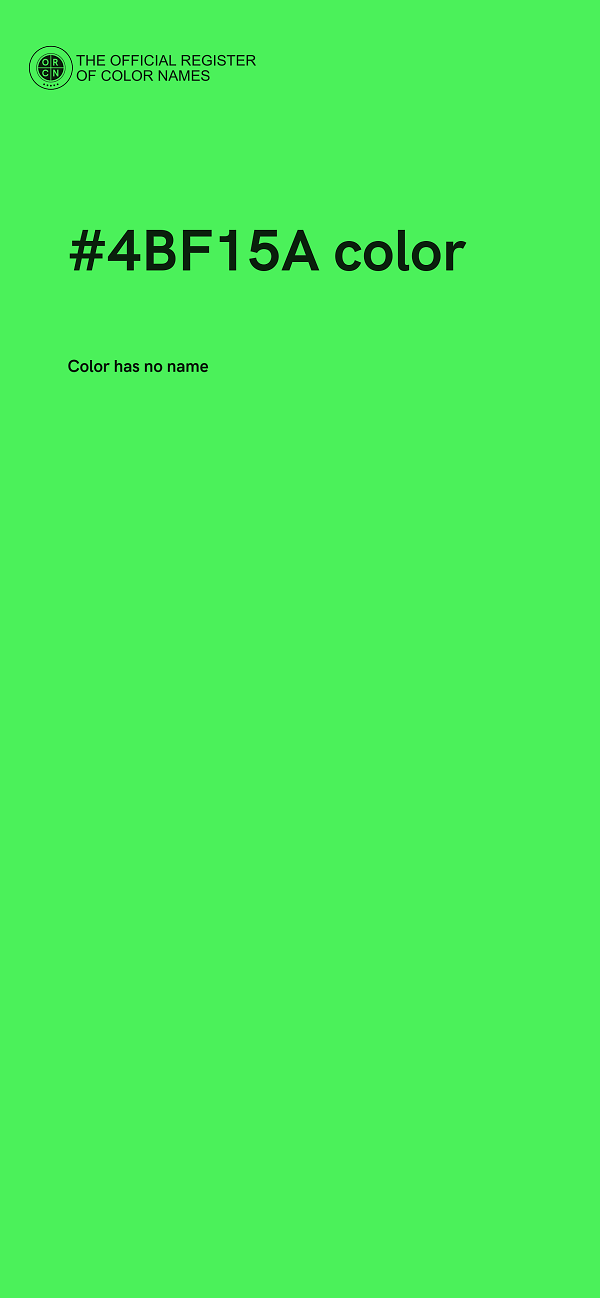 #4BF15A color image
