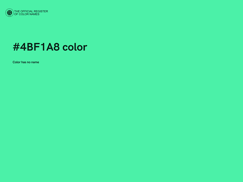 #4BF1A8 color image