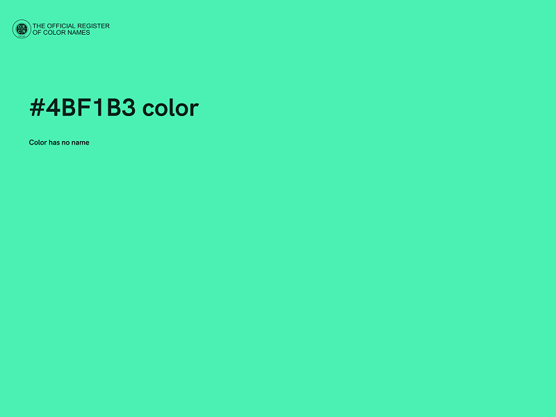 #4BF1B3 color image
