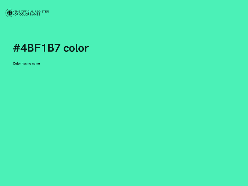 #4BF1B7 color image