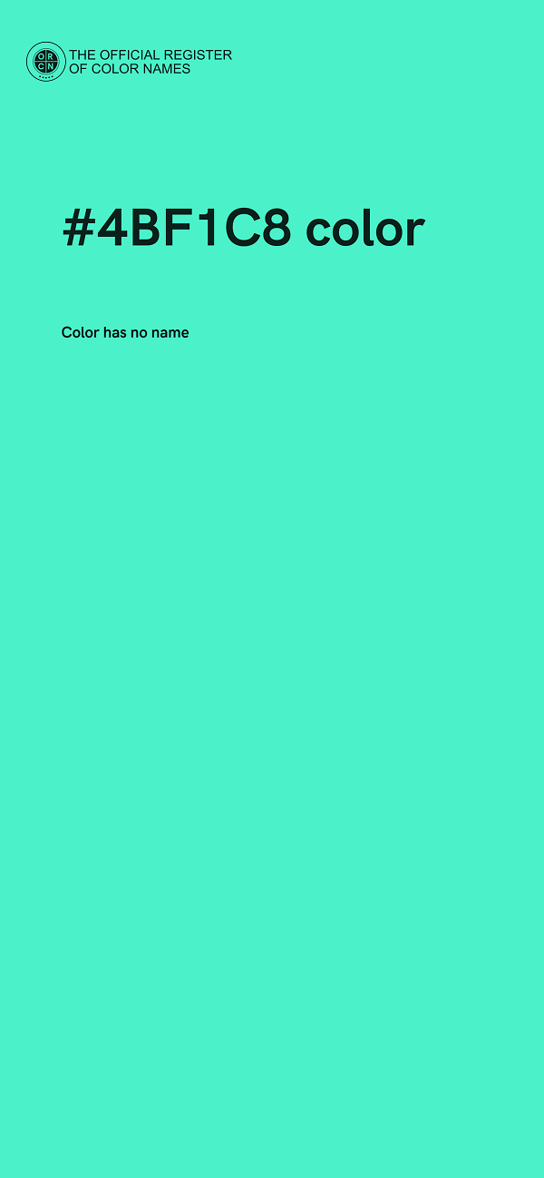 #4BF1C8 color image