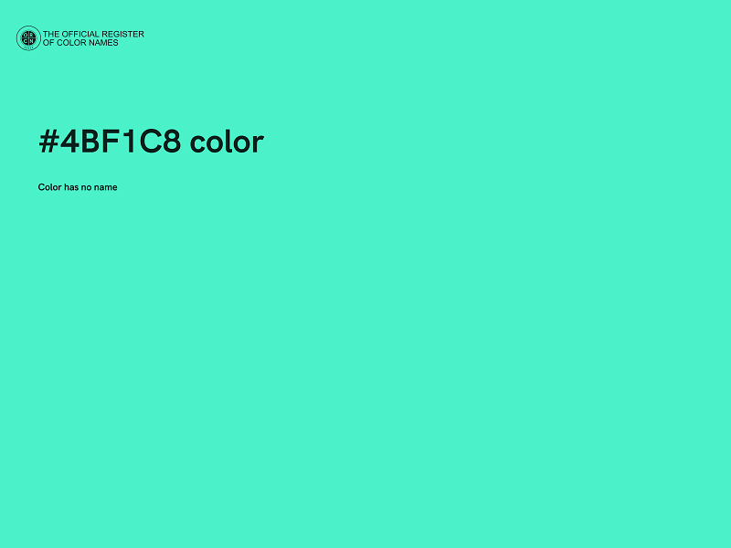 #4BF1C8 color image