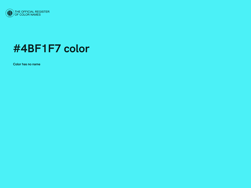 #4BF1F7 color image